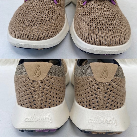 ALLBIRDS LIMITED EDITION:Hazy Beige/Lux Purple (White Sole) Tree Dasher 2 W9.5 - Picture 10 of 12